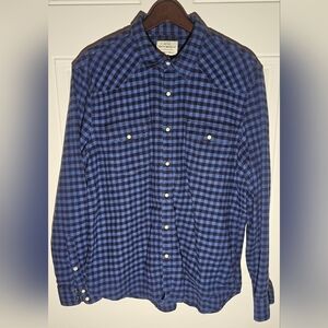 Lucky's Brand Plaid Long Sleeve Button Up Flannel Shirt, Large